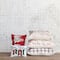 Hello Honey® 24" x 16" Red & Natural Ho Ho Ho Woven Cotton Slub Lumbar Pillow